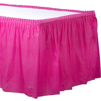 Hot Pink Tableskirt 29" x 14' - JJ's Party House