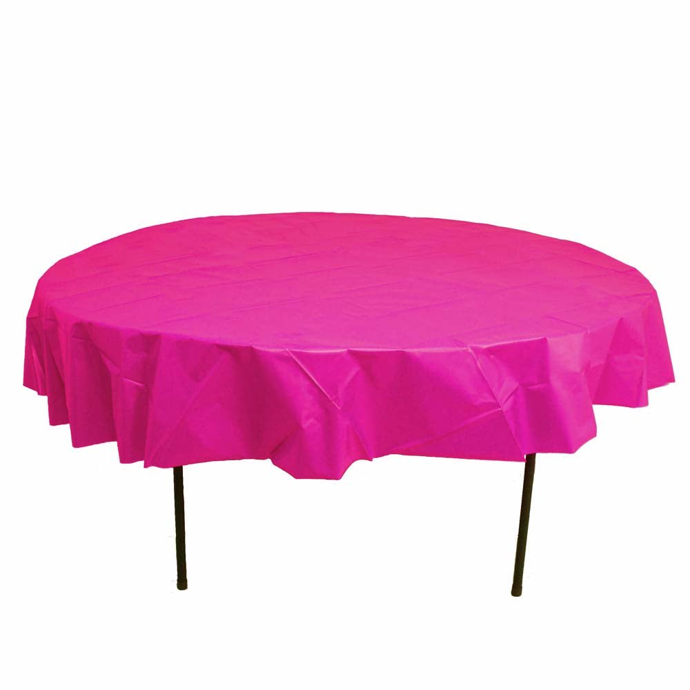 Hp-Hot Pink 84" Round Plastic - JJ's Party House