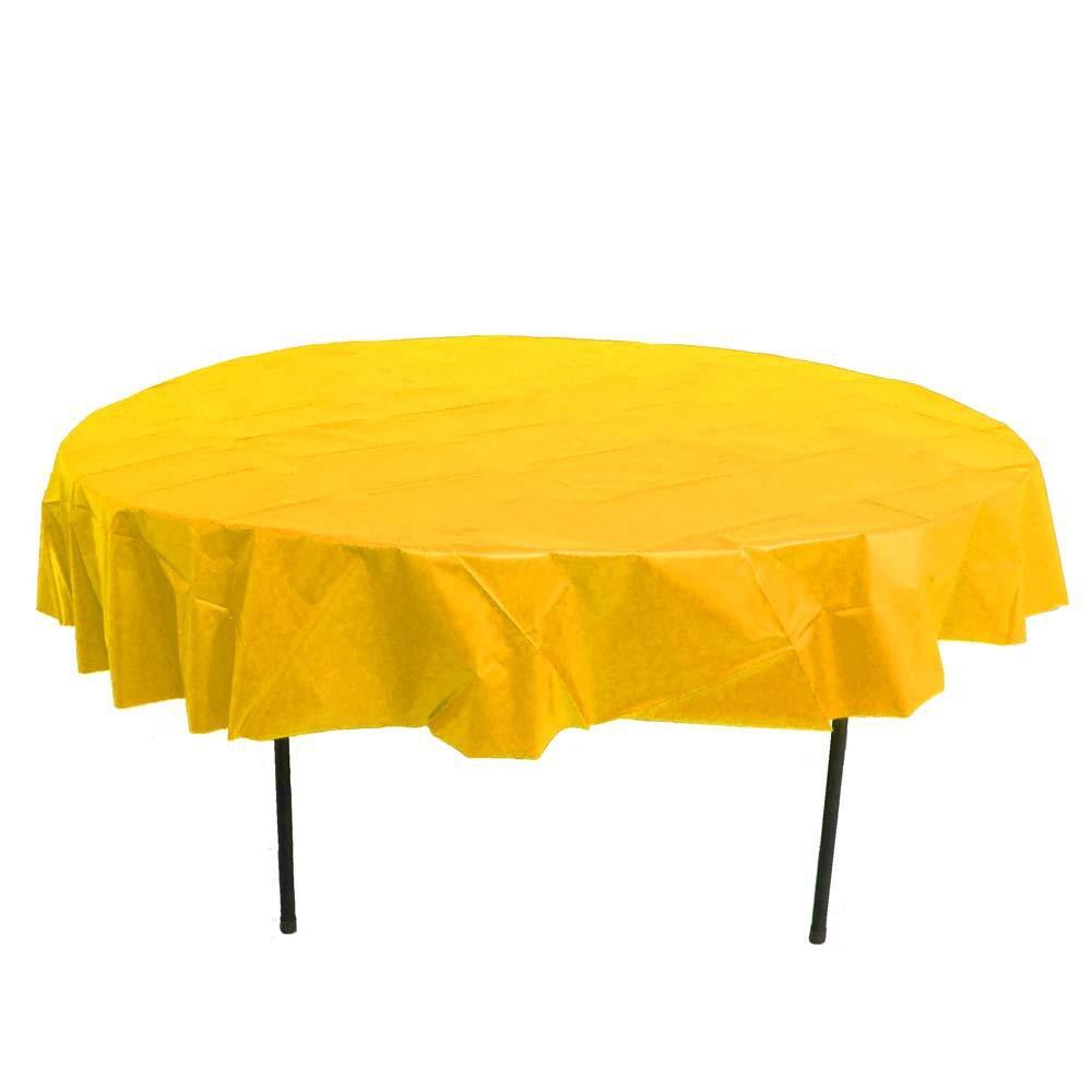 Hy-Harvest Yellow 84" Round Pl - JJ's Party House