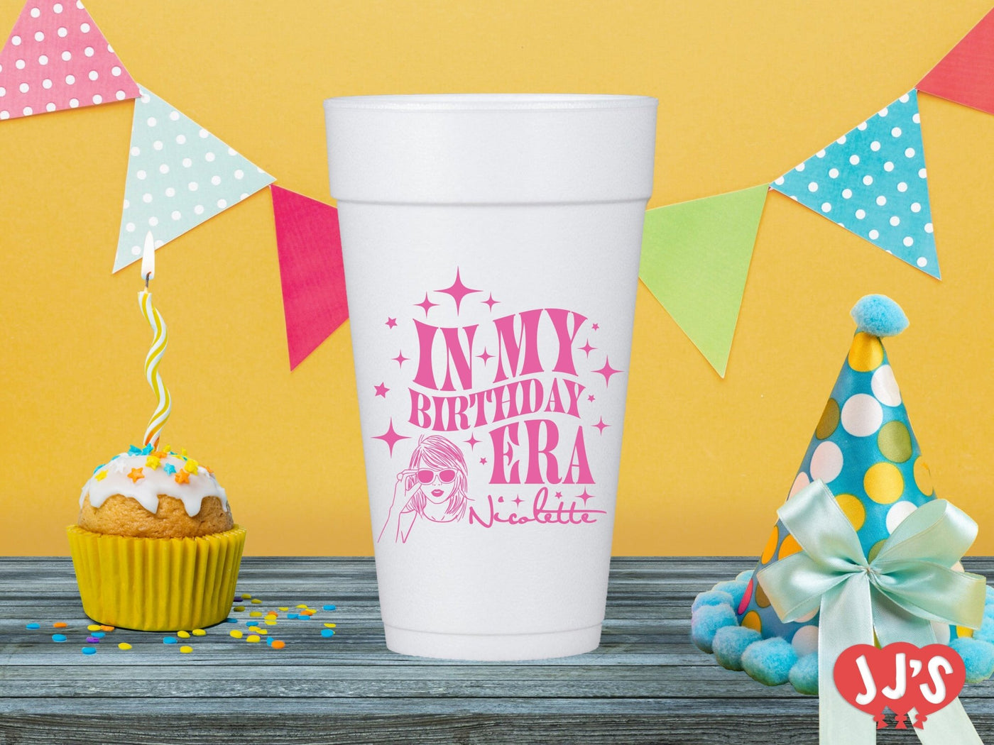 In My Birthday Era Custom Foam Cups - JJ's Party House - Custom Frosted Cups and Napkins