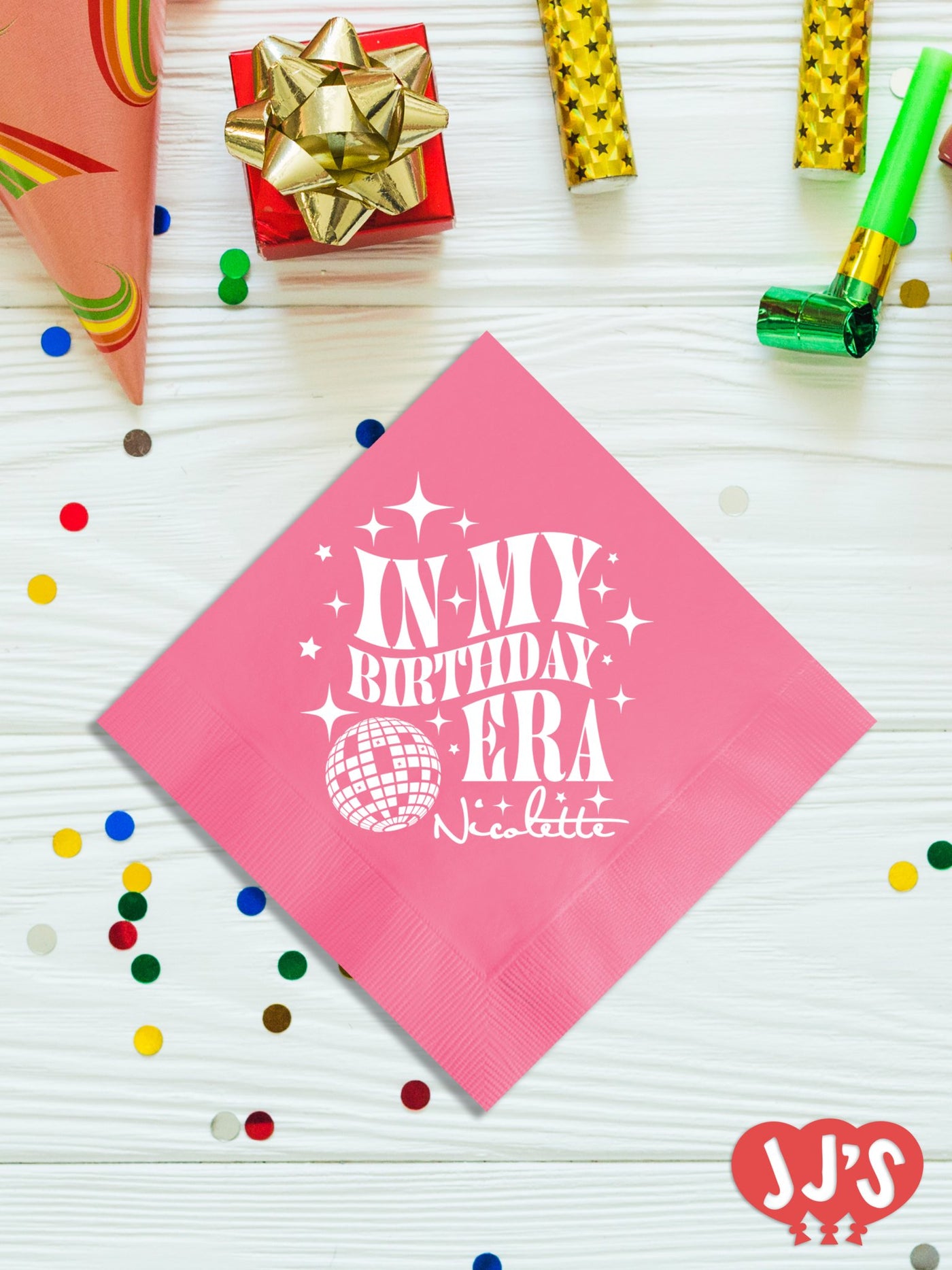 In My Birthday Era Personalized Disco Party Napkins - JJ's Party House - Custom Frosted Cups and Napkins