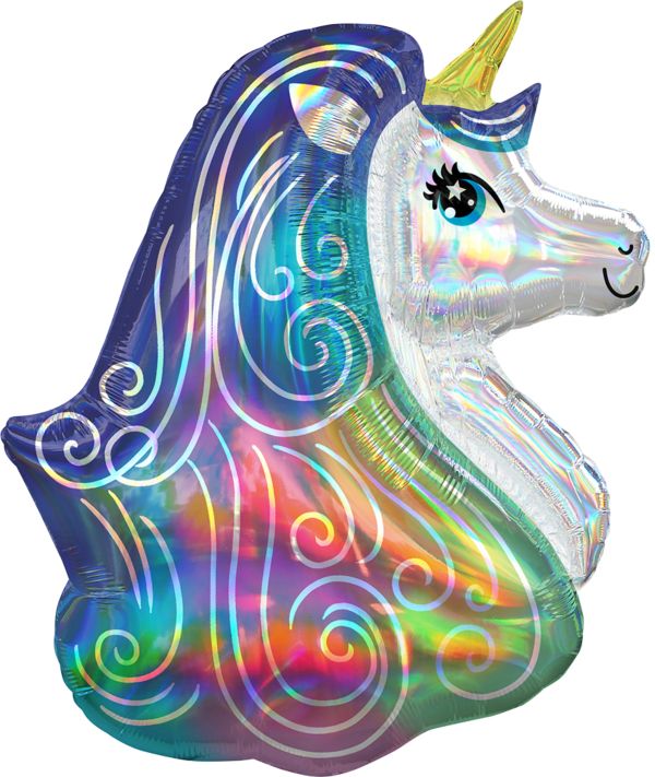 Irid Rainbow Unicorn Balloon - JJ's Party House