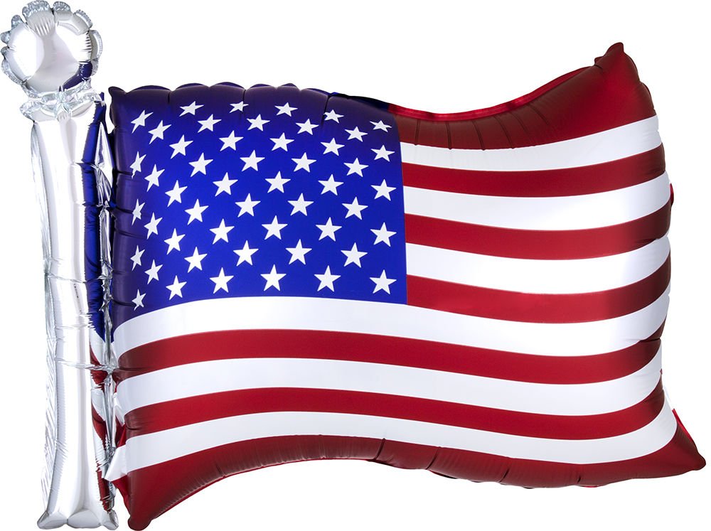 Iridescent US Flag Jumbo BLN - JJ's Party House