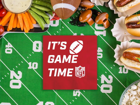 It's Game Time Personalized Game Day Napkins - JJ's Party House - Custom Frosted Cups and Napkins