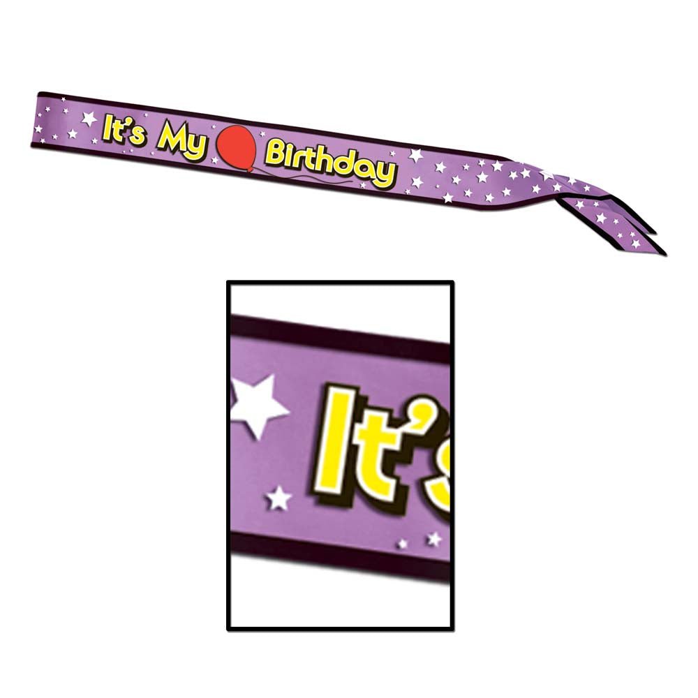 It's My Birthday Sash - JJ's Party House - Custom Frosted Cups and Napkins