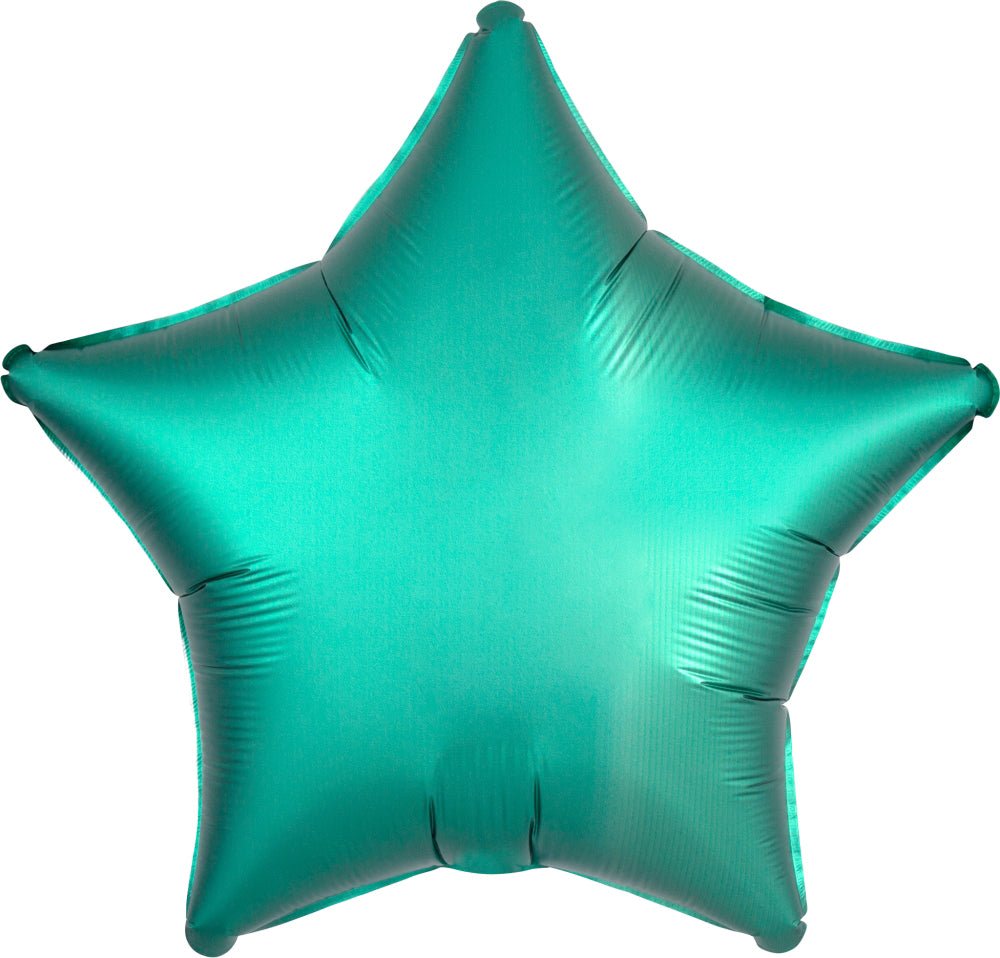 Jade Satin Star Mylar Balloon 18" - JJ's Party House