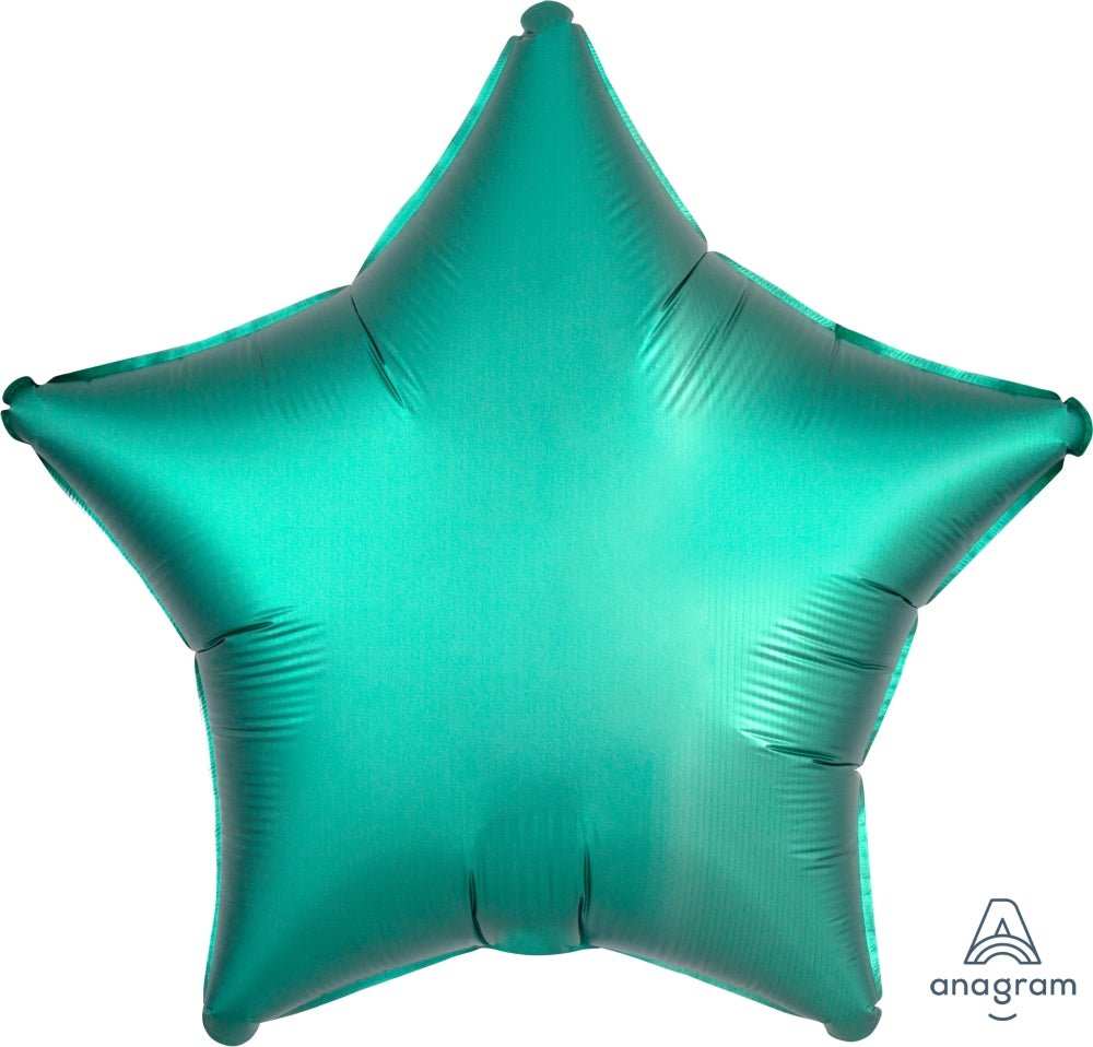 Jade Satin Star Mylar Balloon 18" - JJ's Party House