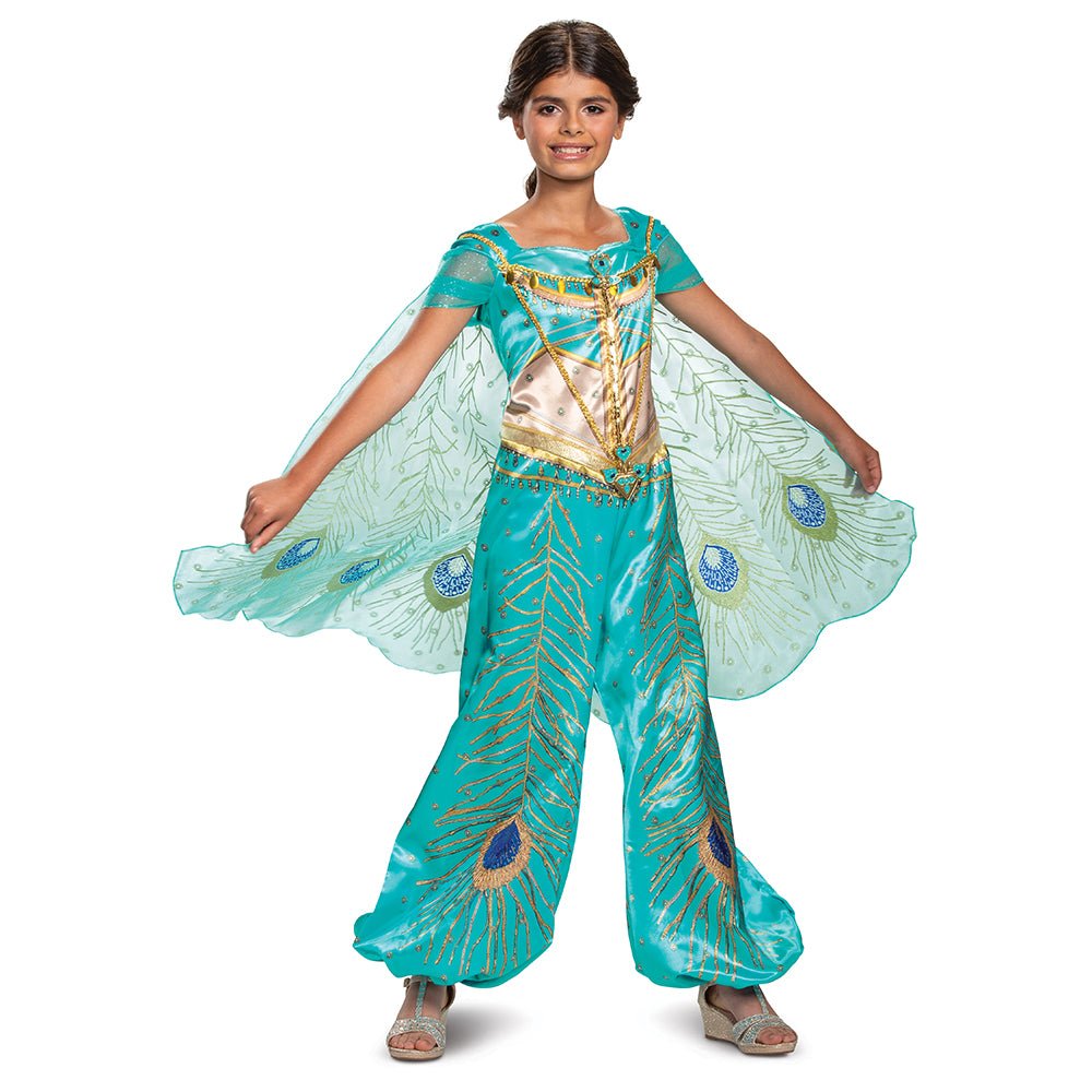 Jasmine Teal Deluxe Costume DIS-22433 MEDIUM (7-8) - JJ's Party House