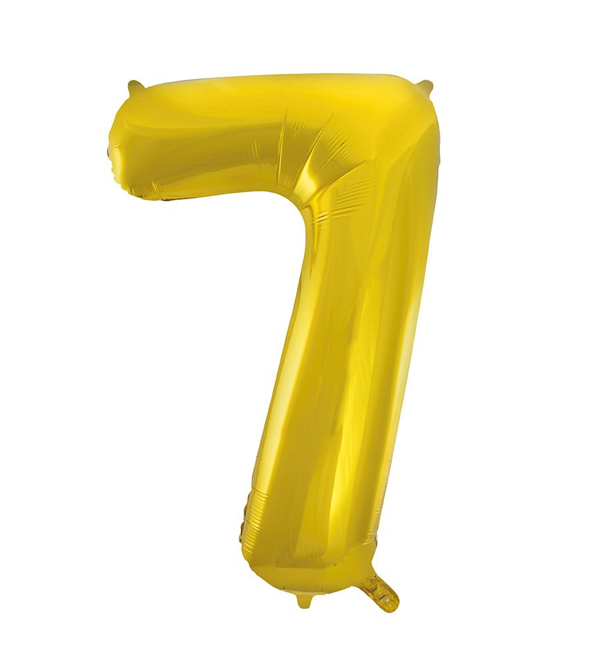 Jumbo Gold Number 7 Balloon 34" - JJ's Party House