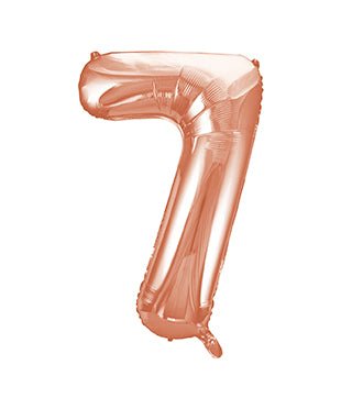 Jumbo Rose Gold Number 7 Balloon 34" - JJ's Party House
