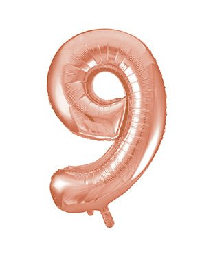Jumbo Rose Gold Number 9 Balloon 34" - JJ's Party House