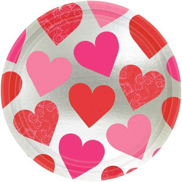 Key To Your Heart Valentine's Day Lunch Plates 8ct - JJ's Party House