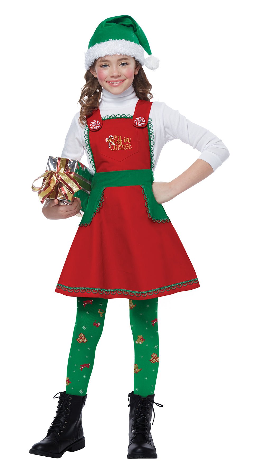 Kids Elf in Charge Costume CAL-00587 LARGE/X-LARGE - JJ's Party House