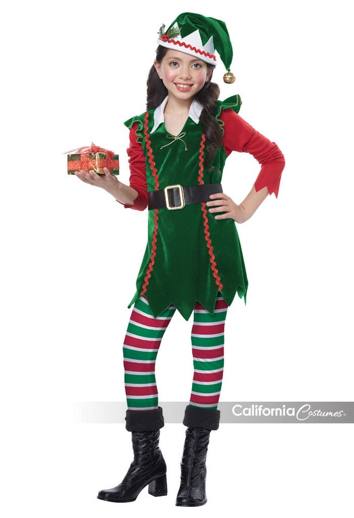 Kids Fesitve Elf Costume CAL - 00604 SMALL - JJ's Party House: Birthday, Balloons & Custom Party Favors