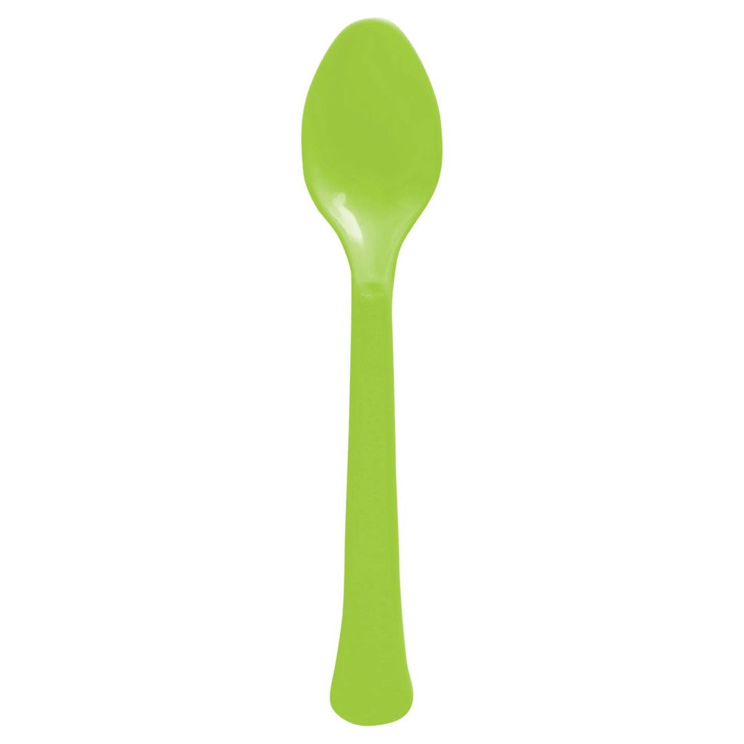 Kiwi Green Plastic Spoons 50ct - JJ's Party House: Birthday, Balloons & Custom Party Favors