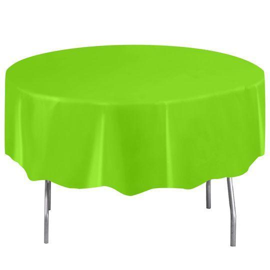 Kiwi Green Plastic Table Cover 54"X 108" - JJ's Party House