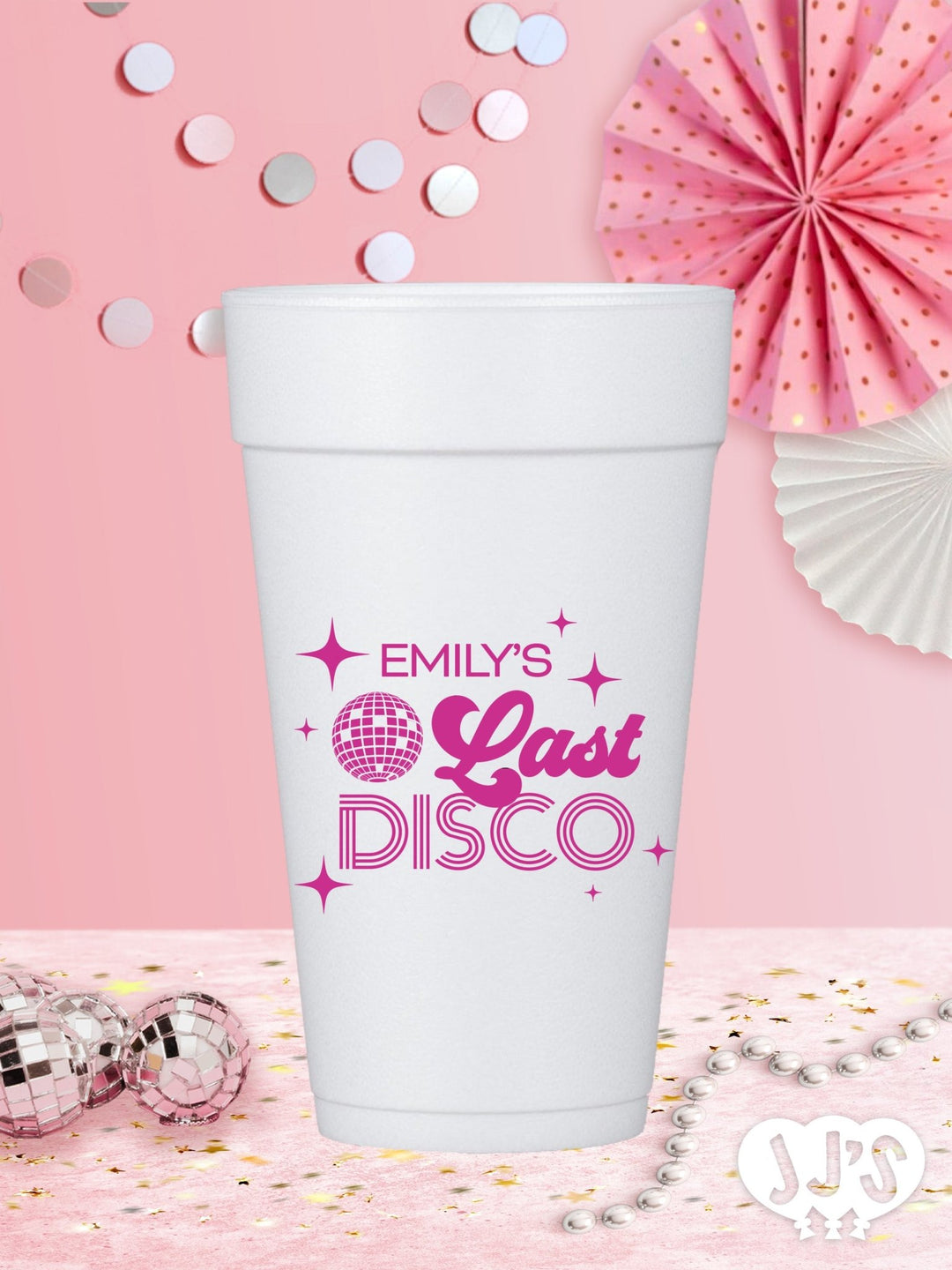 Last Disco Bachelorette Personzalized Foam Cups Cups - JJ's Party House