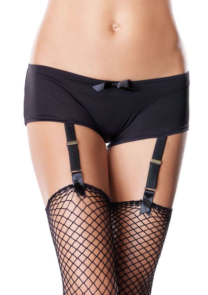 Leg Avenue Black Garter Boyshort - JJ's Party House