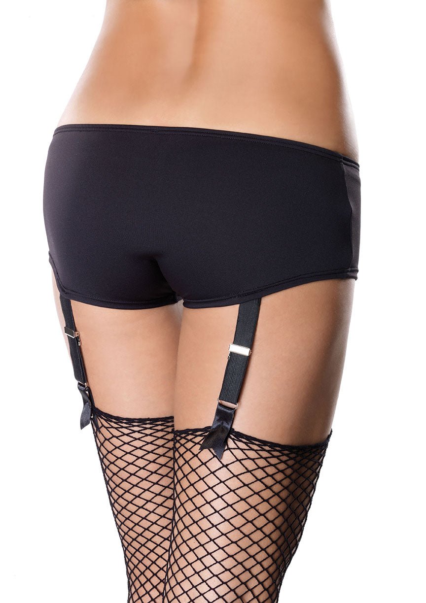 Leg Avenue Black Garter Boyshort - JJ's Party House