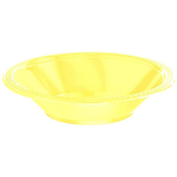Light Yellow 12 oz. Plastic Bowls - 20 Count - JJ's Party House
