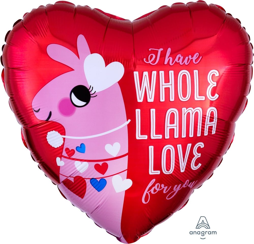 Llama Love Mylar Balloon 18" - JJ's Party House