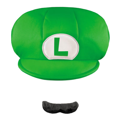 Luigi Child Hat & Mustache - JJ's Party House