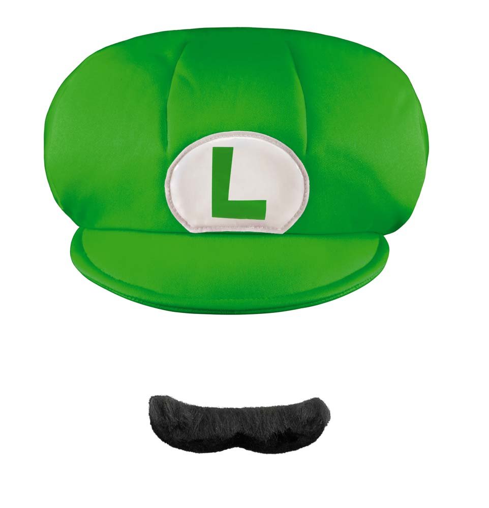 Luigi Child Hat & Mustache - JJ's Party House