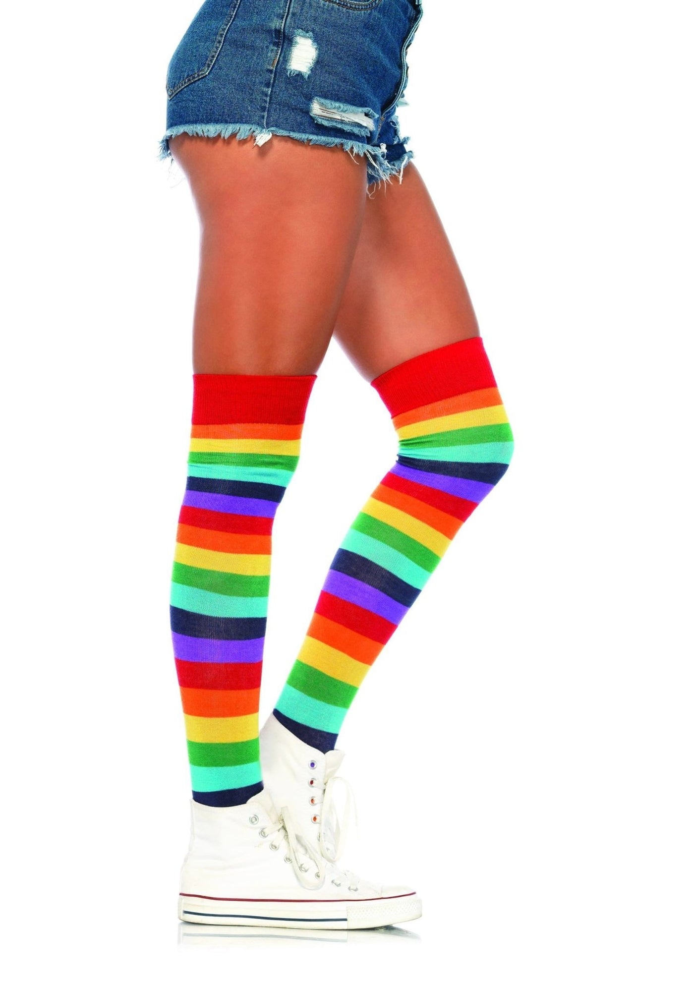 Lycra Rainbow Thigh High Stockings - JJ's Party House