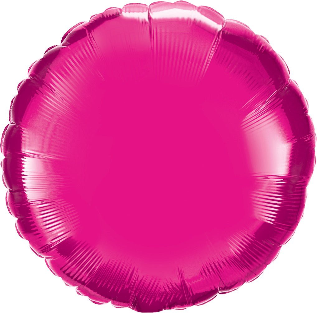 Magenta Round Mylar - JJ's Party House