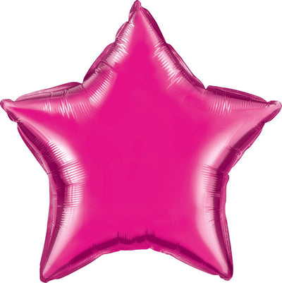 Magenta Star Foil Balloon - JJ's Party House - Custom Frosted Cups and Napkins