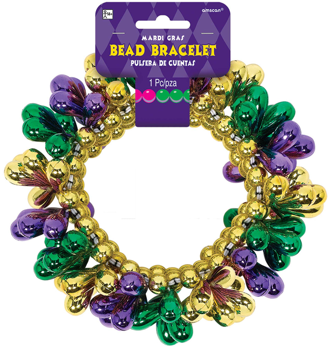 Mardi Gras Bead Bracelet - JJ's Party House - Custom Frosted Cups and Napkins