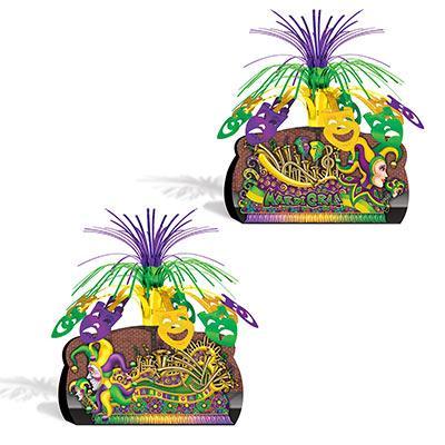 Mardi Gras Centerpiece 12 3/4'' - 1pc - JJ's Party House