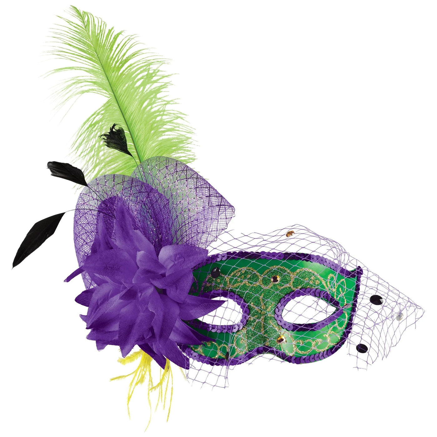 Mardi Gras Deluxe Mask - JJ's Party House - Custom Frosted Cups and Napkins