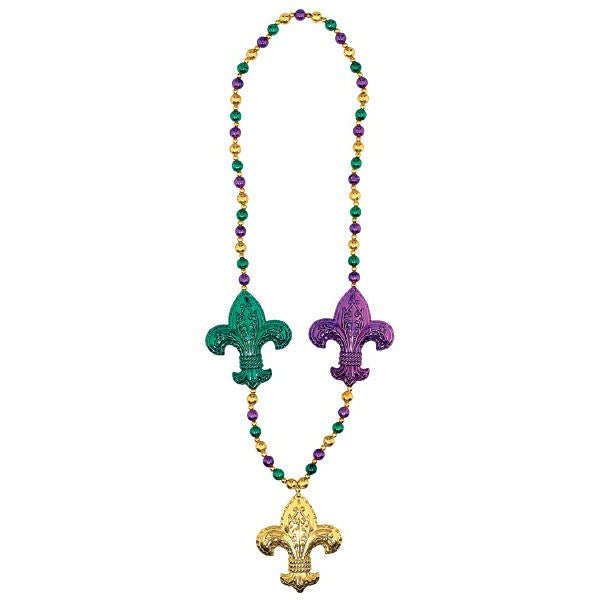 Mardi Gras Jumbo Fleur de Lis Necklace - JJ's Party House: Birthday,Balloons,Favors,Gifts