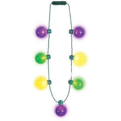 Mardi Gras Oversize Light Up Bulb Necklace - JJ's Party House - Custom Frosted Cups and Napkins