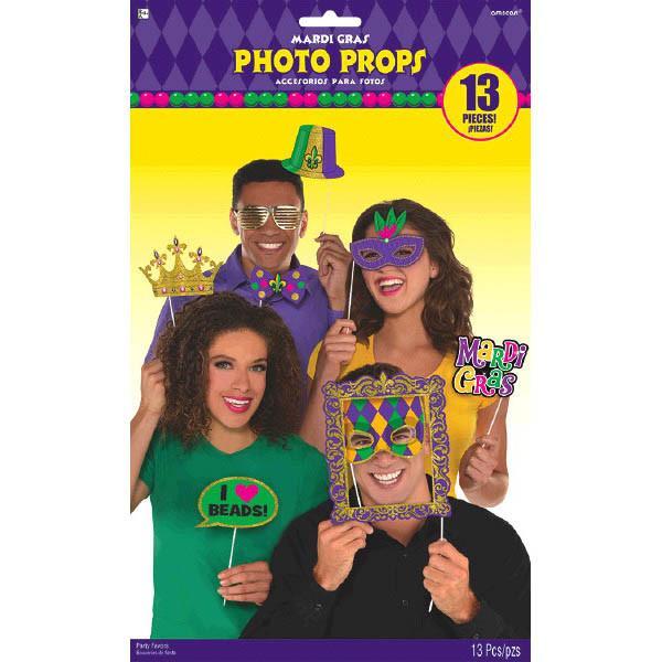 Mardi Gras Photo Booth Props Kit - JJ's Party House: Birthday,Balloons,Favors,Gifts