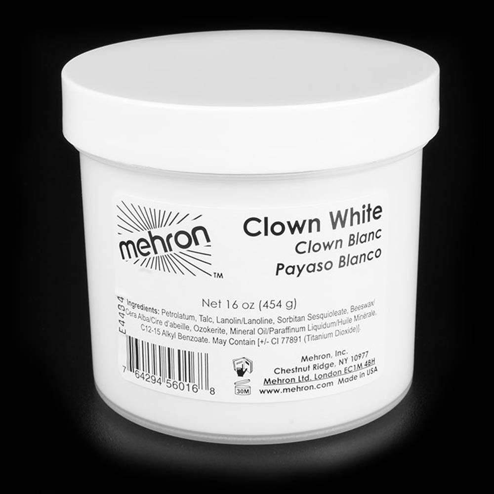 Mehron Make-up Makeup Clown White 16 oz. (1lb)