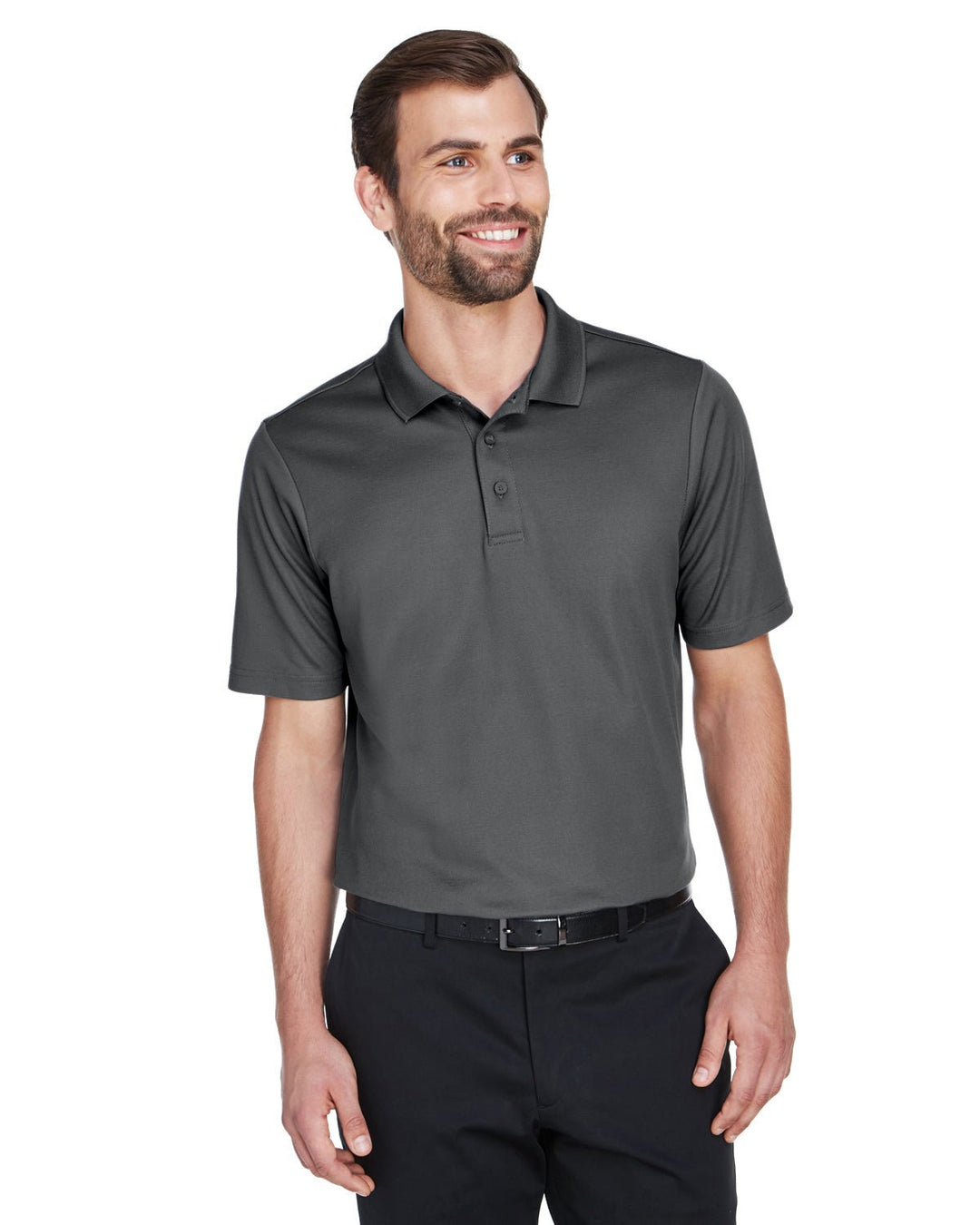 Men's CrownLux Performance® Plaited Embroidered Polo by Devon & Jones - JJ's Party House McAllen, TX