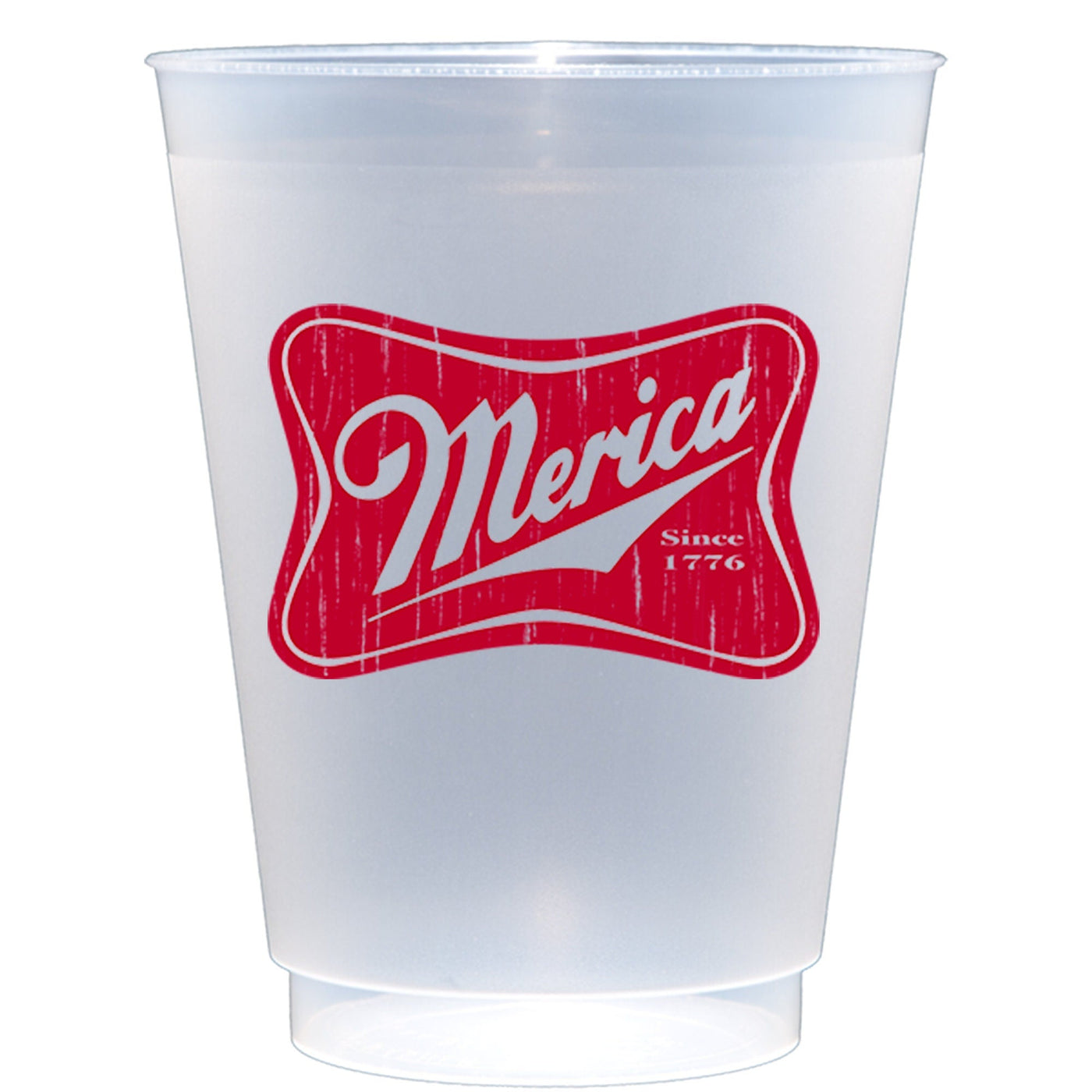 Merica 4th of July Memorial Day Patriotic Party Frost Flex Shatterproof Cups - JJ's Party House
