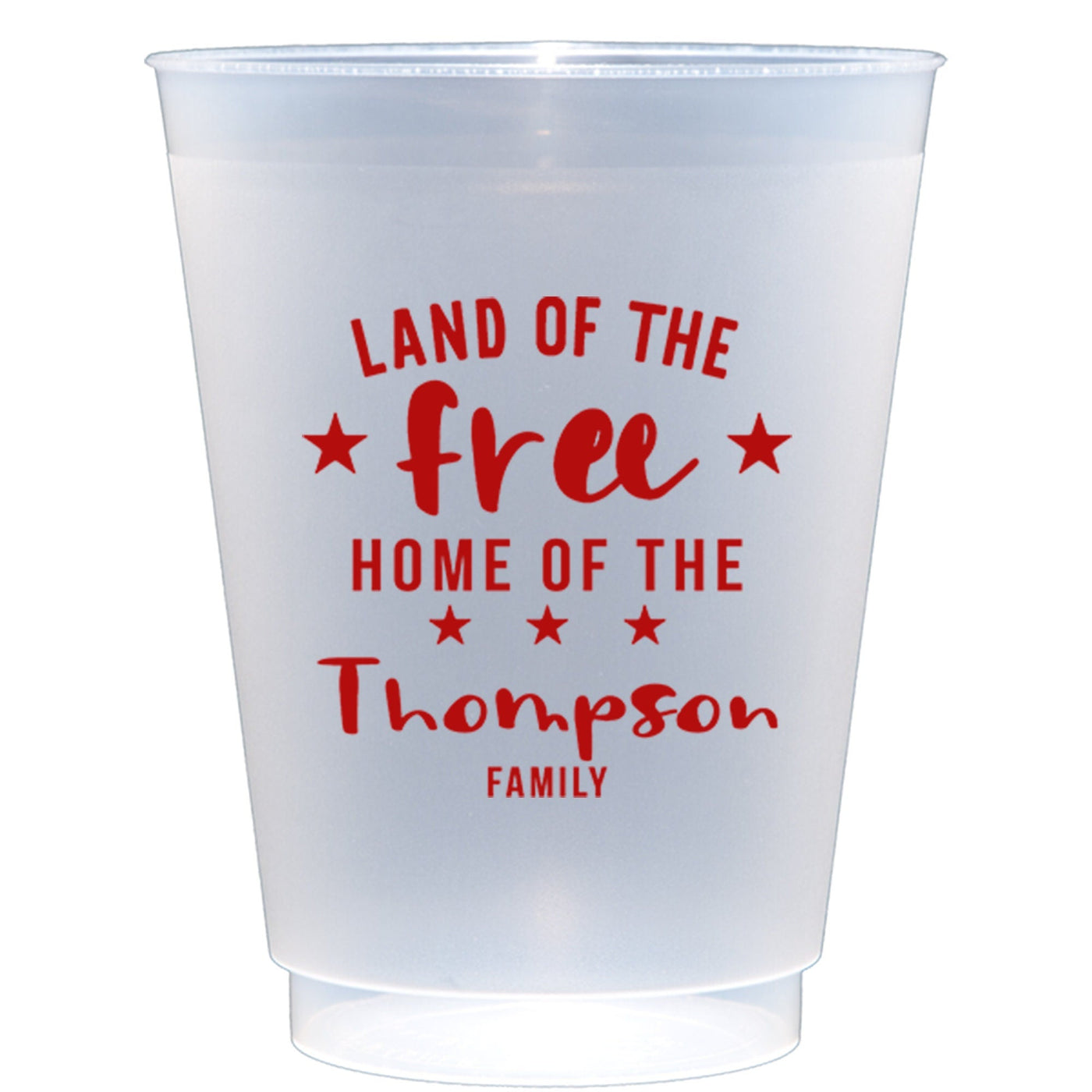 Merica 4th of July Memorial Day Patriotic Party Frost Flex Shatterproof Cups - JJ's Party House