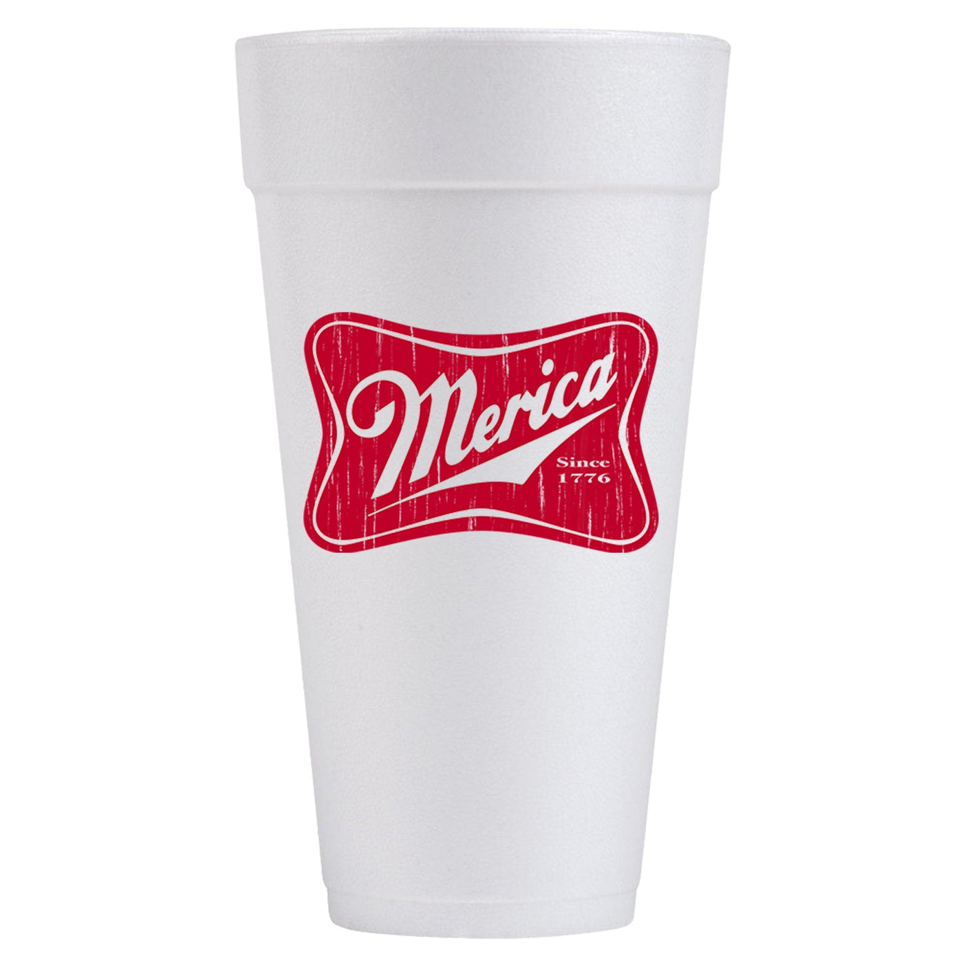 Merica Miller 4th of July Patriotic Personalized Foam Cups - JJ's Party House