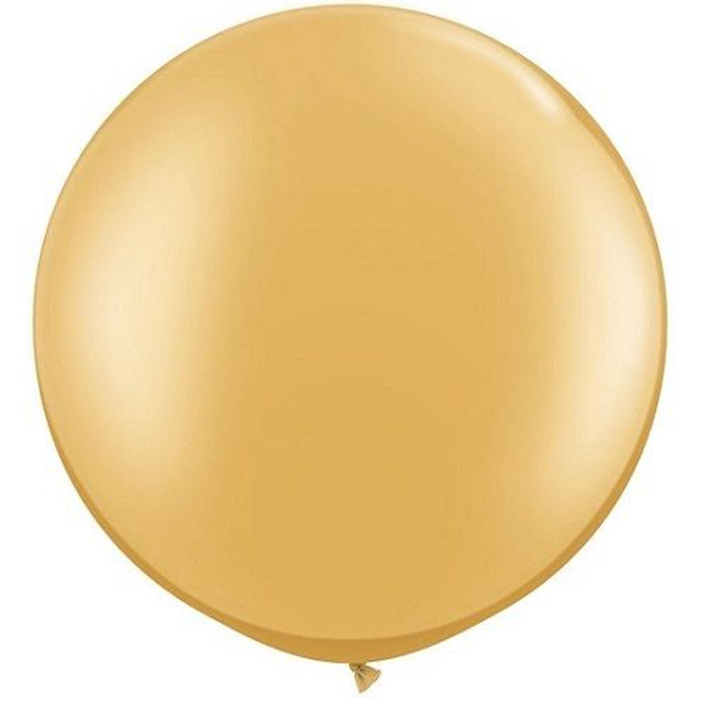 Met Gold Latex Balloon 30in - JJ's Party House - Custom Frosted Cups and Napkins