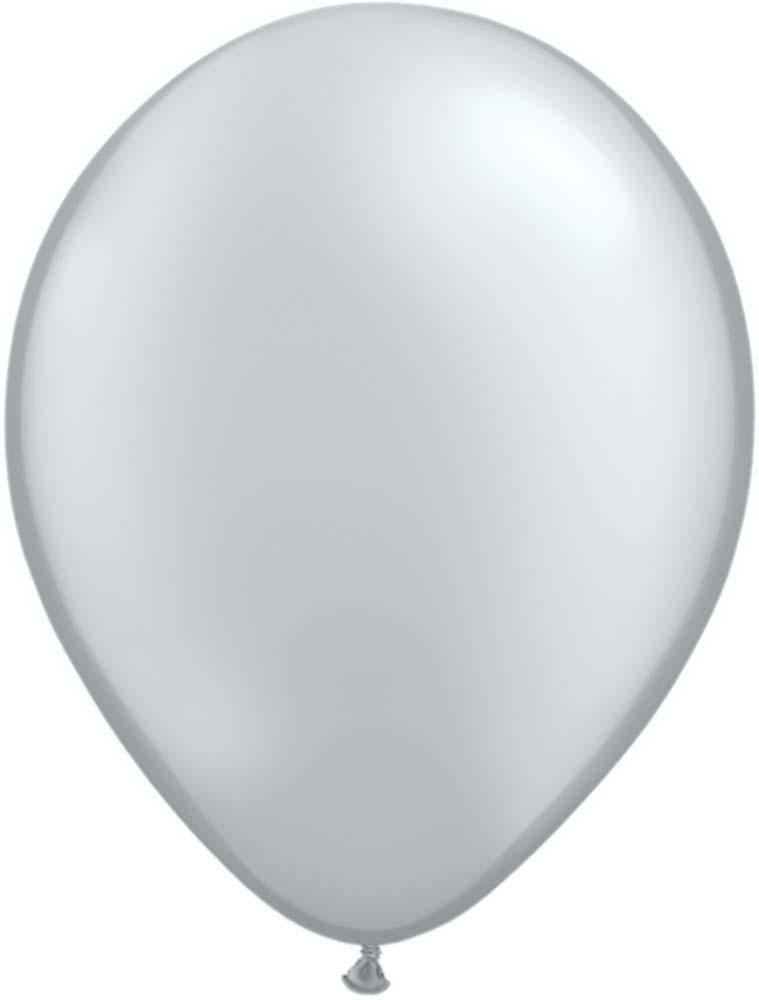 Metallic Silver 11'' Latex Balloon - JJ's Party House