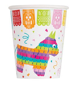 Mexican Fiesta Paper Cups 8ct - JJ's Party House