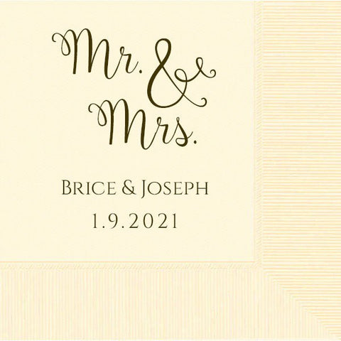 Mr. and Mrs. Cocktail Napkins - JJ's Party House