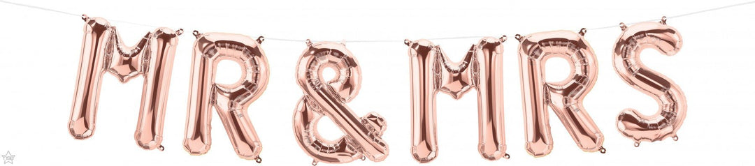 Mr/Mrs Rose Gold Balloon Kit - JJ's Party House