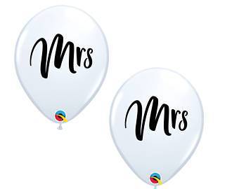 Mrs. White Latex 11" Balloon - JJ's Party House