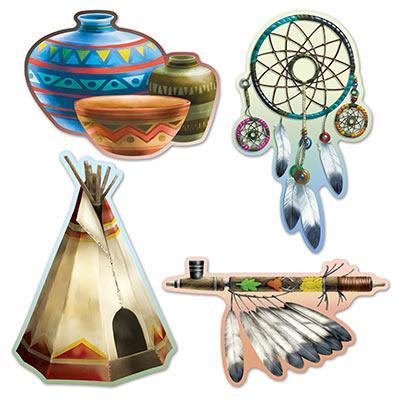 Native American Cutouts 4pc - JJ's Party House