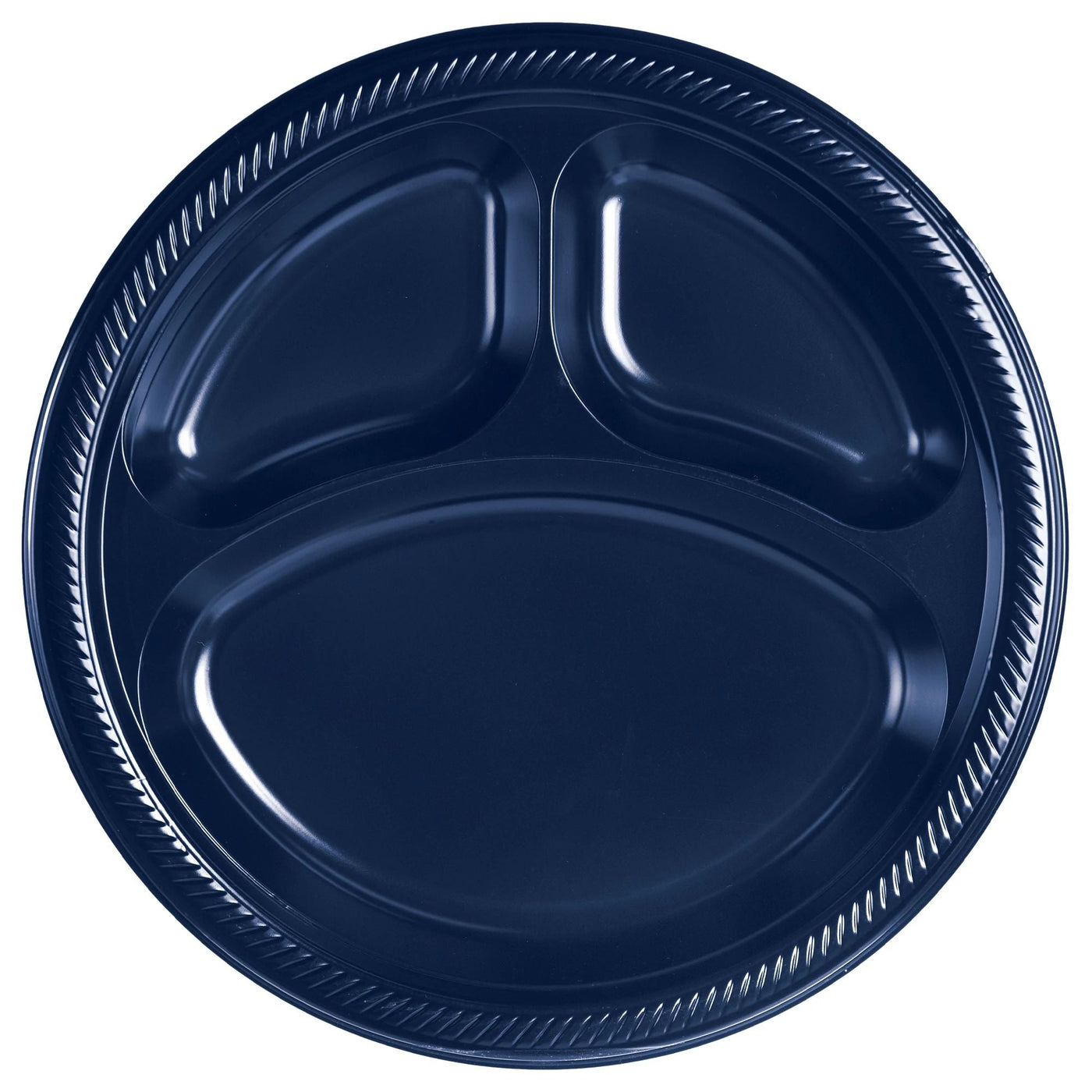 Navy Blue 10.25'' Divided Plates 20ct - JJ's Party House