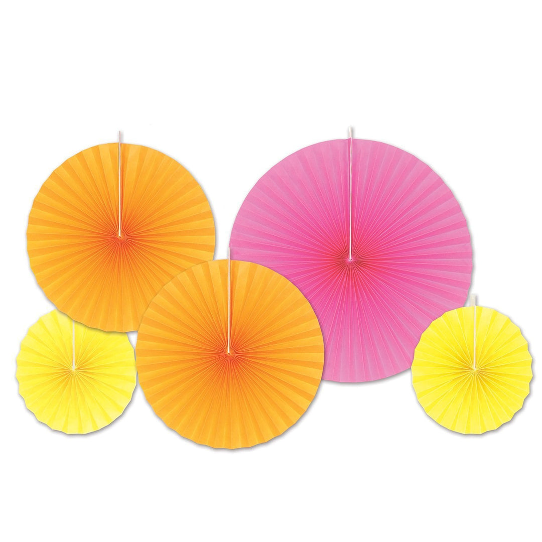 Neon Orange, Pink & Yellow Fans - JJ's Party House